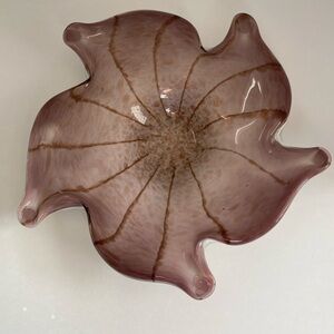 Vtg Art Glass Murano Barbini Floriform Circus Tent Adventuring Centrepiece/Bowl